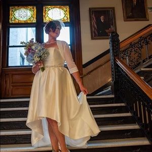 David’s bridal hi low dress